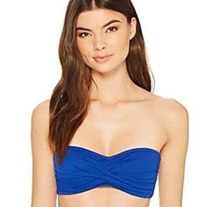 La Blanca bandeau bikini top blue